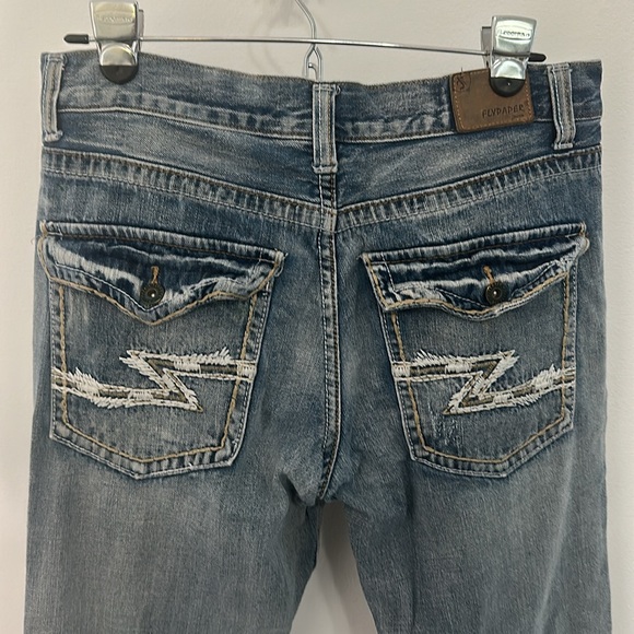 Men's Blue Jeans Flypaper Bootcut 32x30 - Picture 3 of 6
